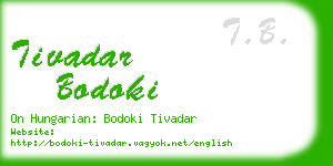 tivadar bodoki business card